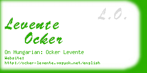 levente ocker business card